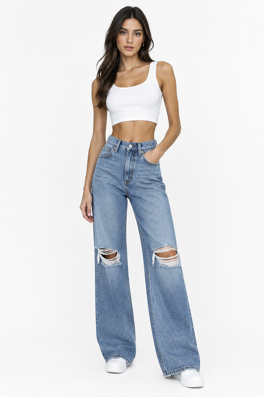 Pantalones Vaqueros Frontal